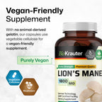 BIO KRAUTER Lion's Mane for Focus Support & Brain Health - 250 Capsules - image 6