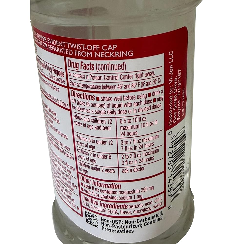 Swan Magnesium Citrate Oral Laxative Solution Cherry Flavor - 2 x 10 Fl Oz - image 5