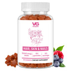 VITA GLOBE Hair Skin & Nails Gummies with Collagen & Biotin - 60 Gummies