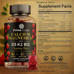 Prime Code Calcium Gummies with Magnesium Vitamin D3 K2 B12 - 60 Count - image 2