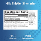 Jarrow Formulas Milk Thistle 150 mg Liver Support - 200 Capsules - image 6