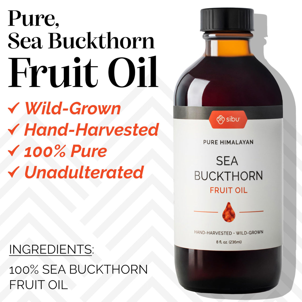 sibu Premium Himalayan Omega 7 Sea Buckthorn Fruit Oil - 4 fl oz - image 2