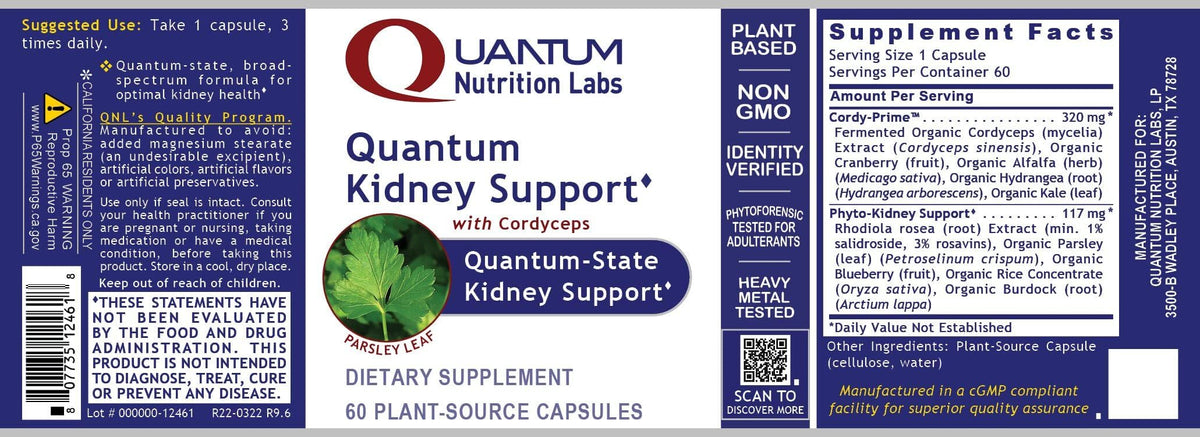 Quantum Nutrition Labs Kidney Support - 60 Vegetarian Capsules - image 6