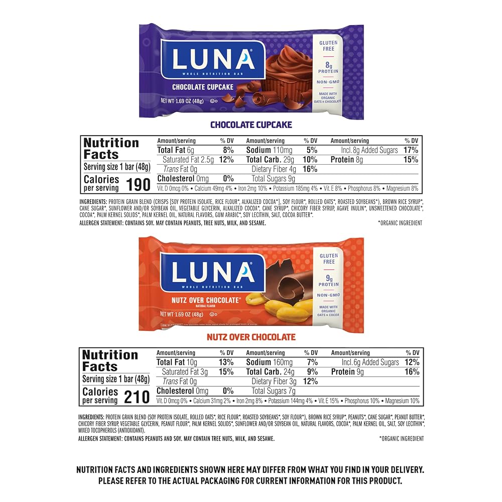 Luna Bar Variety Pack Protein Bars Gluten-Free - 12 Pack - image 5