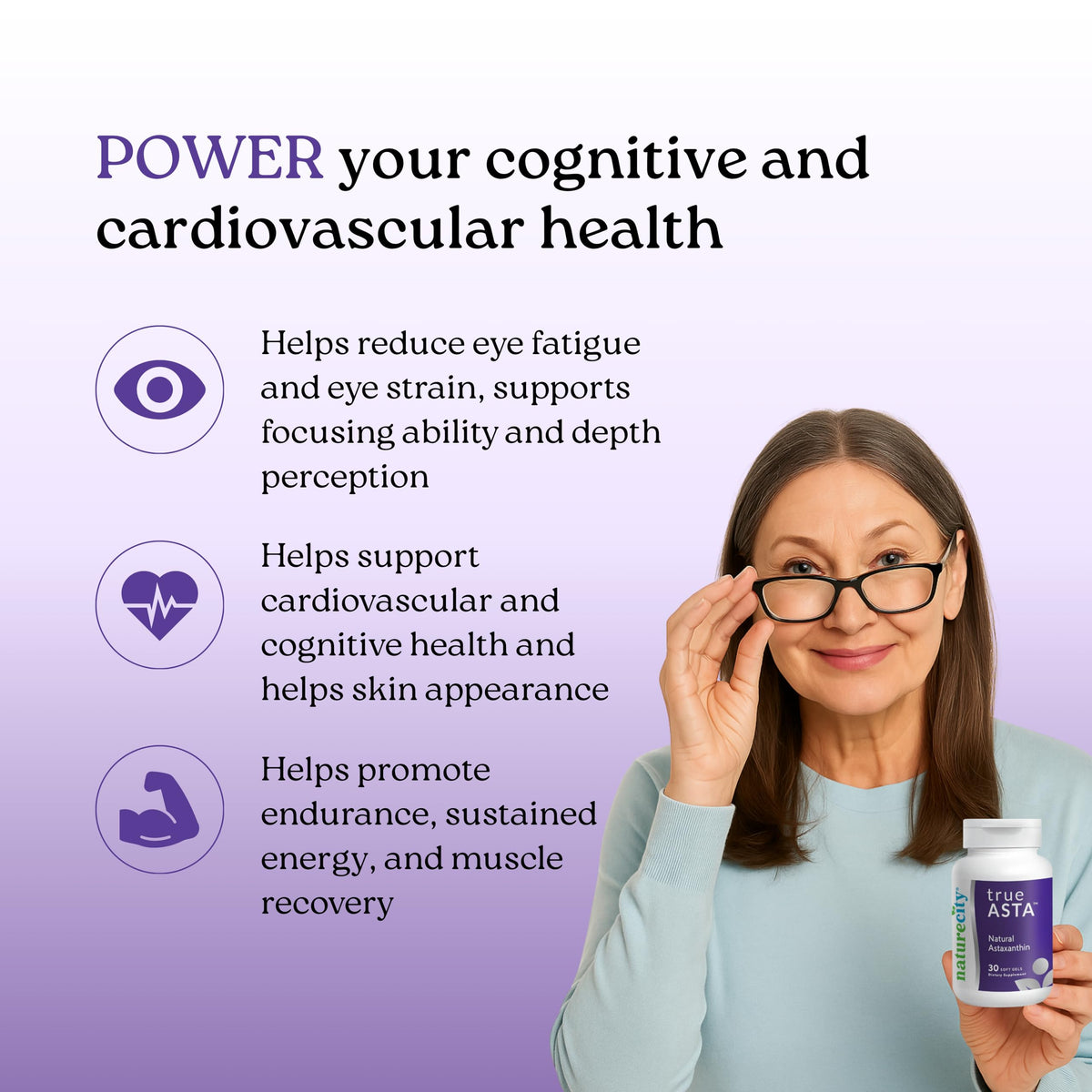 NatureCity TrueAsta Astaxanthin 6mg Antioxidant Support - 30 Softgels - image 3