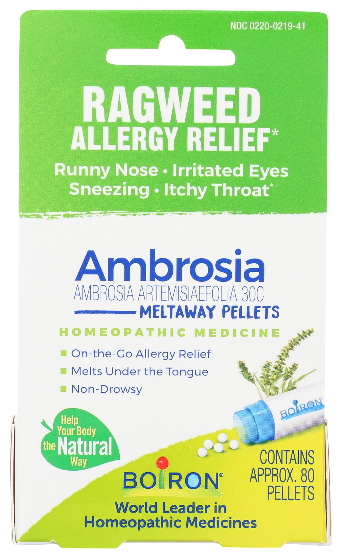 Boiron Ambrosia 30C Ragweed Allergy Relief, 80 CT