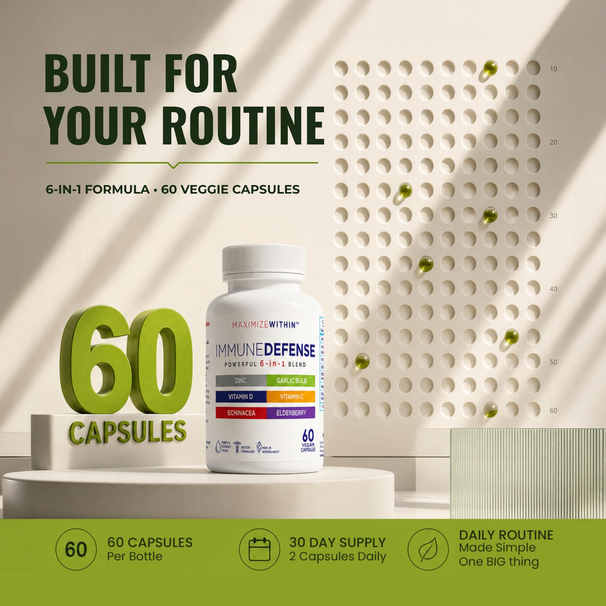 Maximum Slim Immune Defense 6-in-1 Blend - 60 Vegan Capsules - image 4