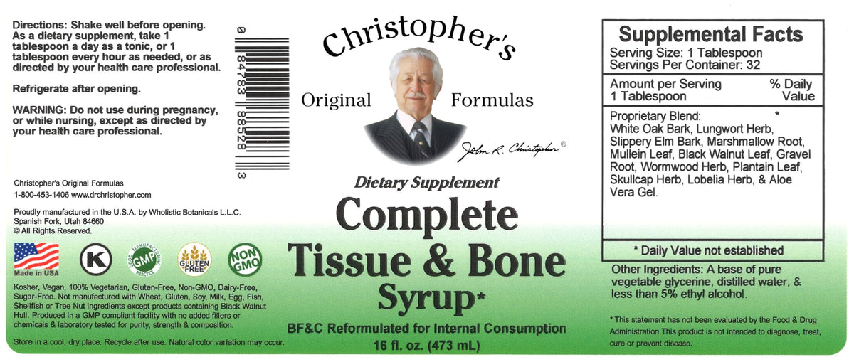 Christopher's Original Formulas Complete Tissue and Bone Syrup - 16 Fl Oz - image 4