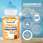 Nature's Nutrition Omega 3 Fish Oil Gummies - Extra Strength Omega-3