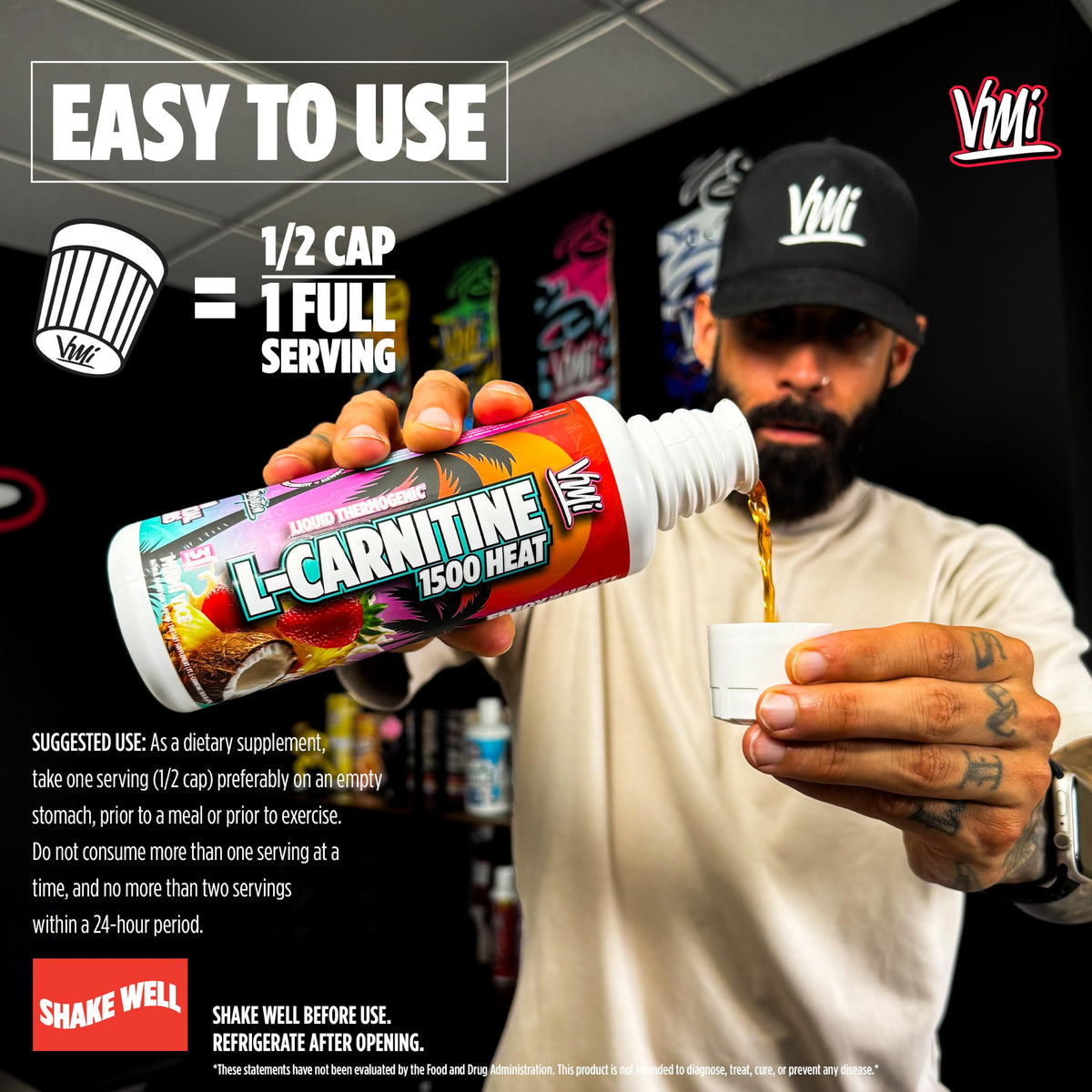 VMI Sports L-Carnitine 1500 Heat Liquid Enhanced Thermogenic