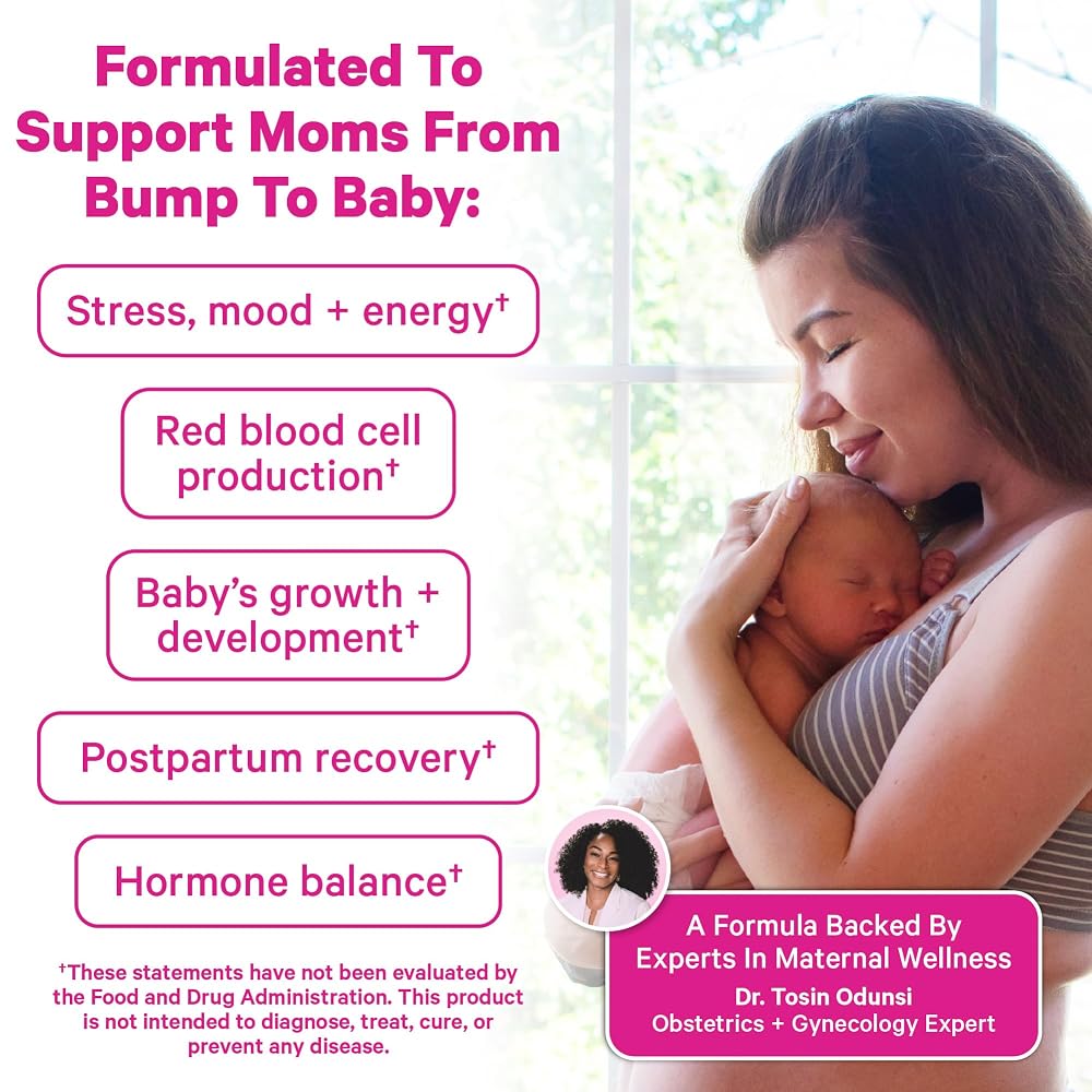 Pink Stork Fertility + Prenatal + Postnatal Gummy Vitamins - 60 Gummies - image 3