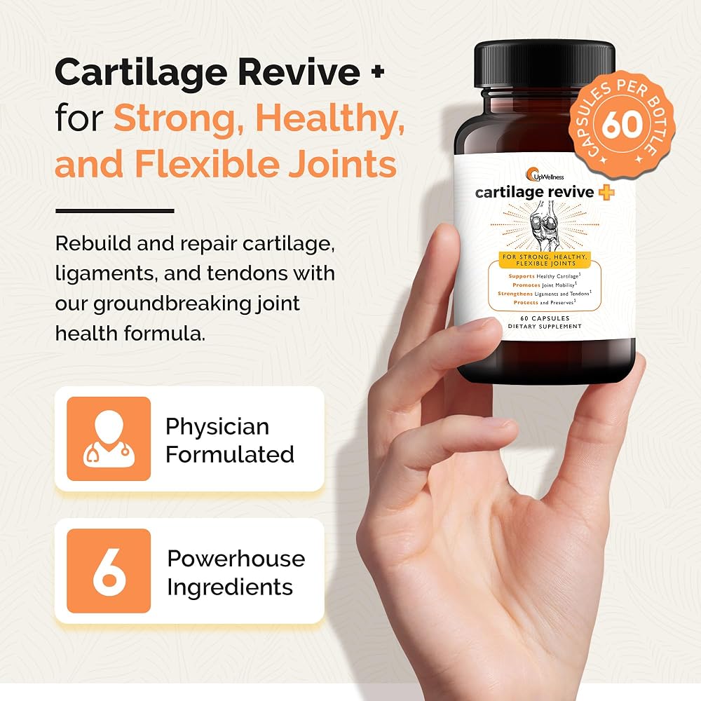 UpWellness Cartilage Revive + Joint Support Supplement for Men