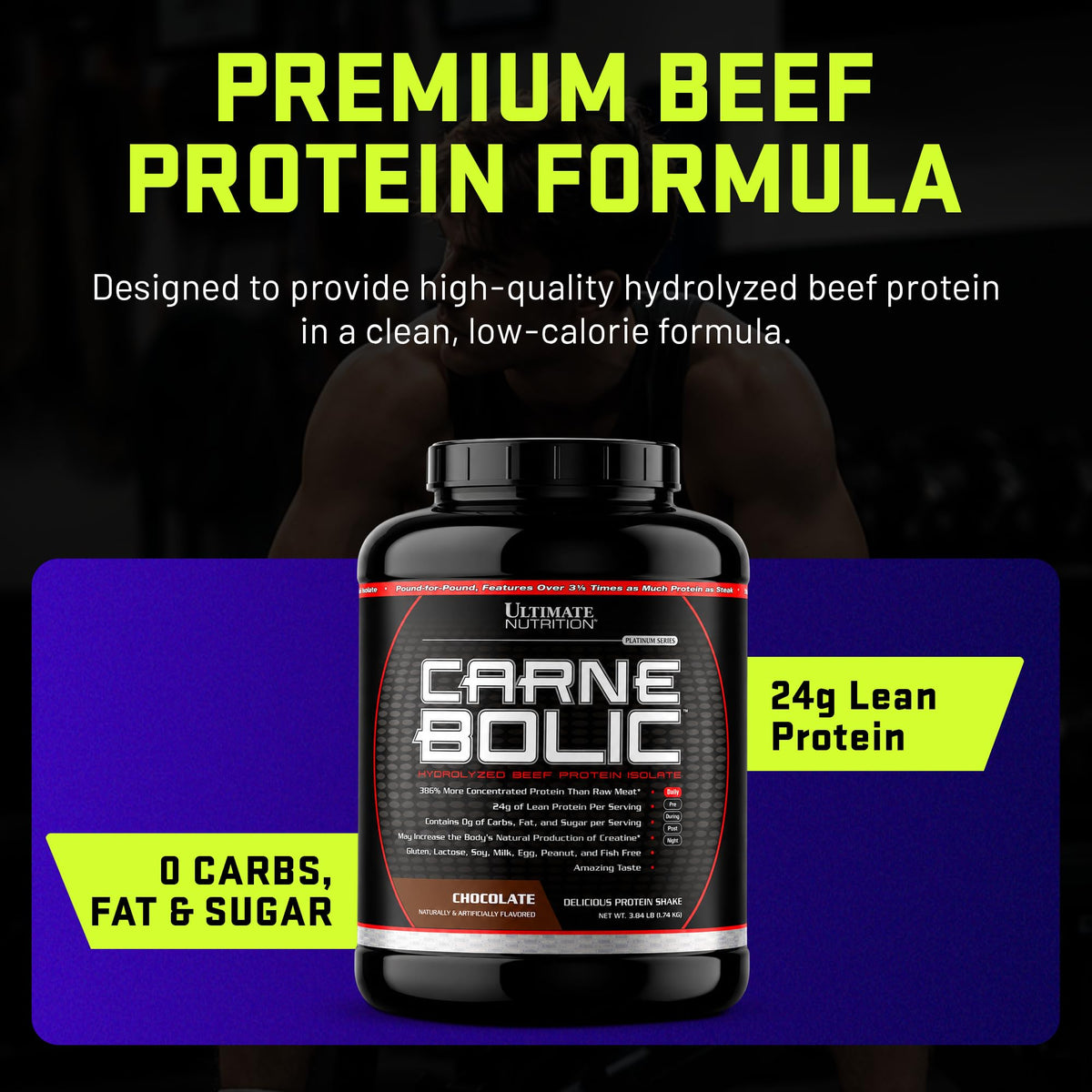 Ultimate Nutrition CarneBOLIC Hydrolyzed Beef Protein Isolate Powder