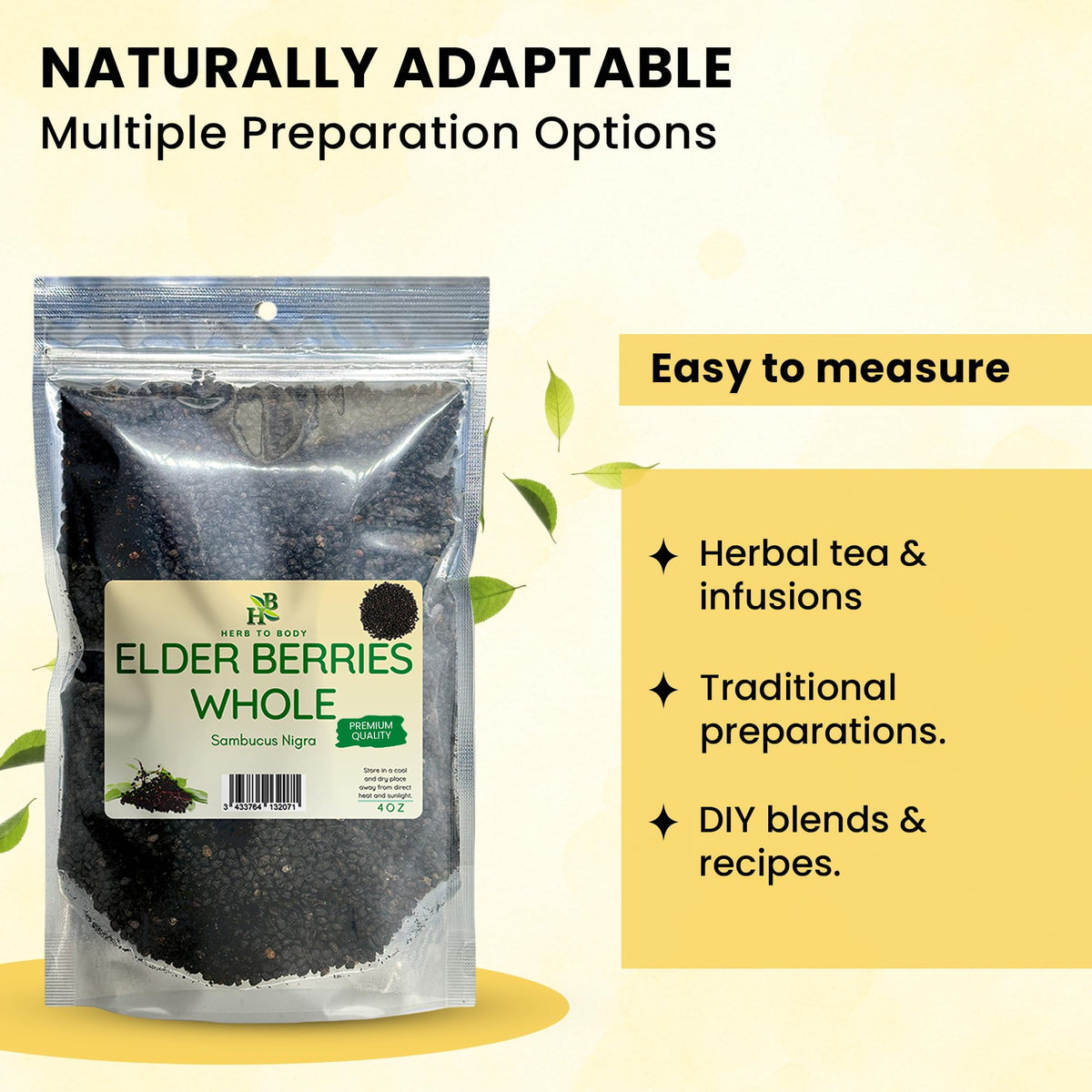 Herb To Body Organic Elderberry Dried Whole - 4 oz - image 3
