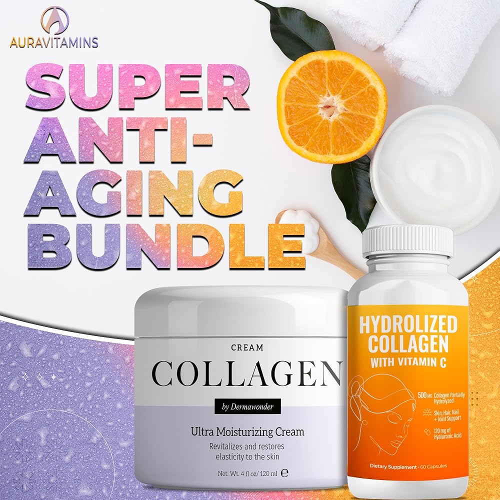 AURA VITAMINS Ultra Collagen Pack with Vitamin C - 60 Capsules - image 2