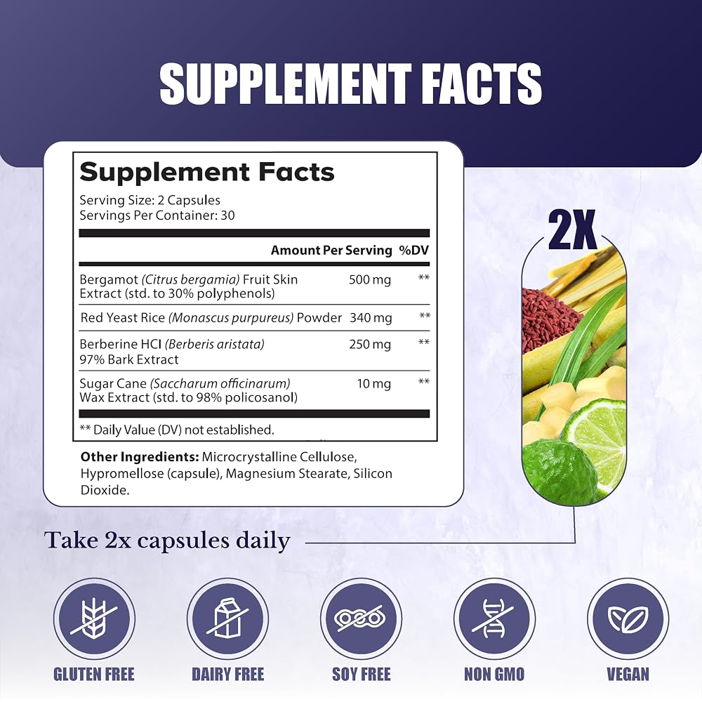 NATION HEALTH MD CL Switch Citrus Bergamot Supplement - 60 Capsules - image 2