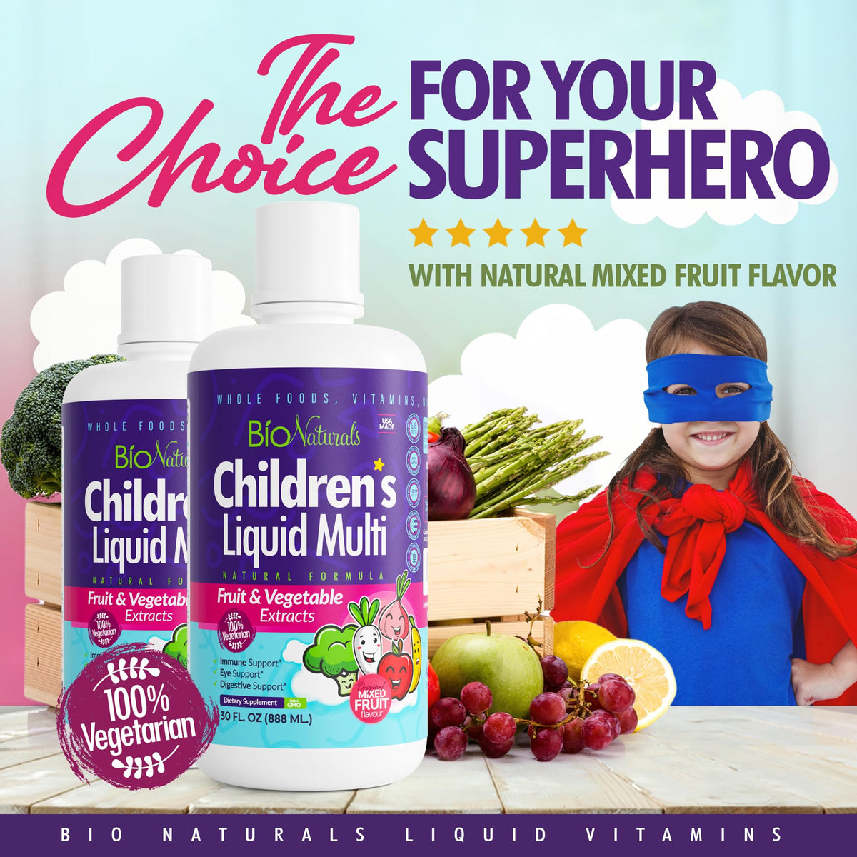 Bio Naturals Children's Liquid Multivitamin & Immune Booster - 30 oz - image 5