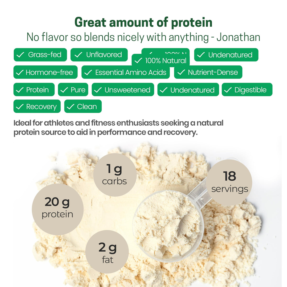 Z Natural Foods Grass-Fed Whey Protein Concentrate - Cold Processed