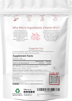 Micro Ingredients Vitamin B12 1000 mcg Methylcobalamin - 365 Tablets - image 2