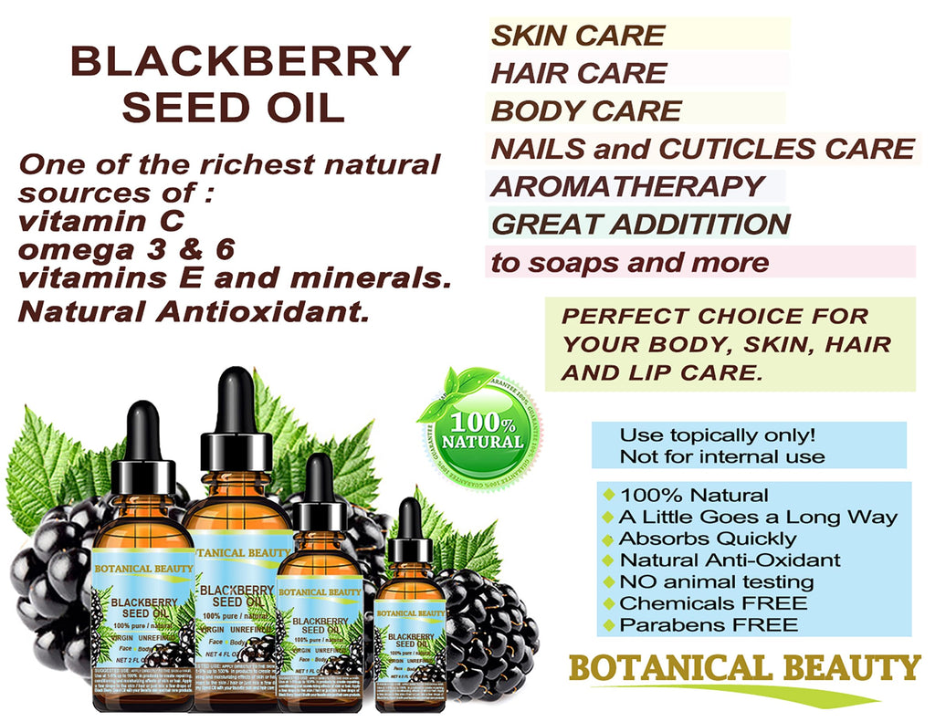 Botanical Beauty Blackberry Seed Oil 100% Pure Virgin - 4 fl oz - image 6