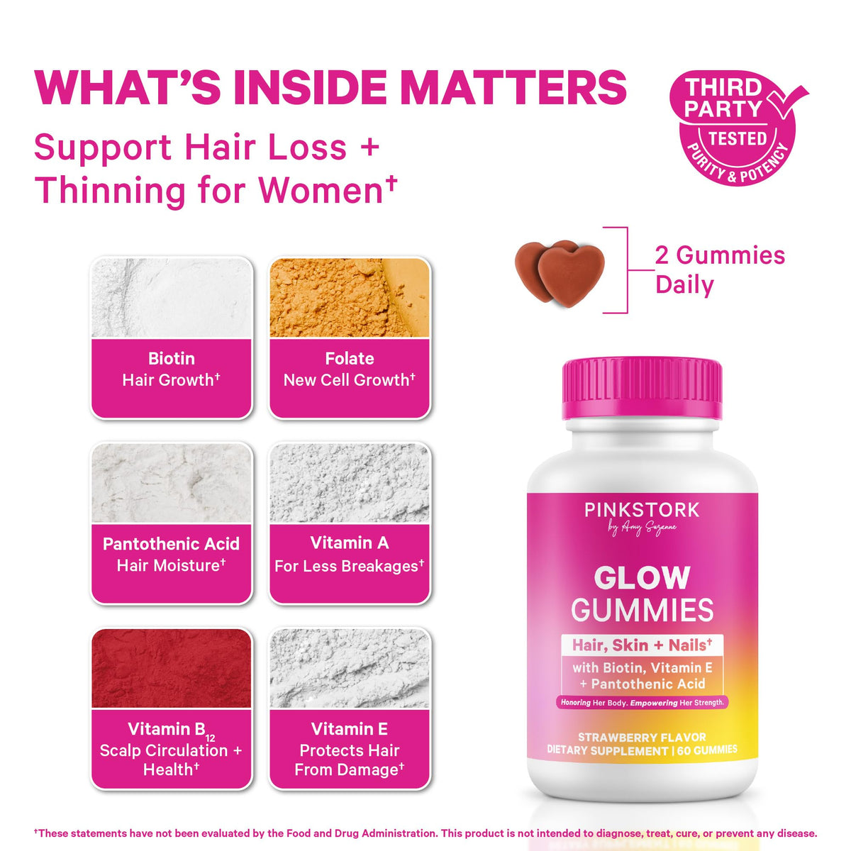 Pink Stork Total Glow Gummies for Women - 60 Gummies - image 2