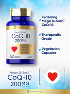 Carlyle CoQ10 200mg Mega Q-Sorb - 200 Capsules - image 3