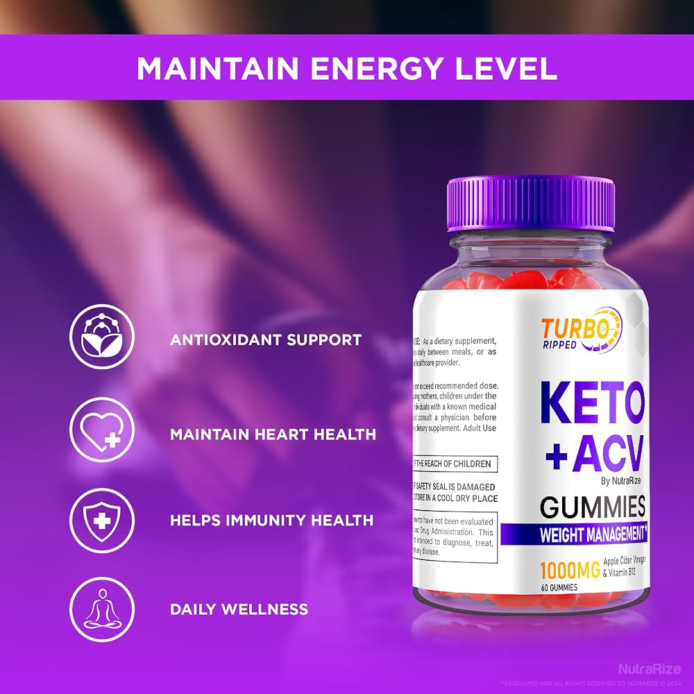 NutraRize Turbo Ripped Keto ACV Gummies - 60 Gummies - image 7