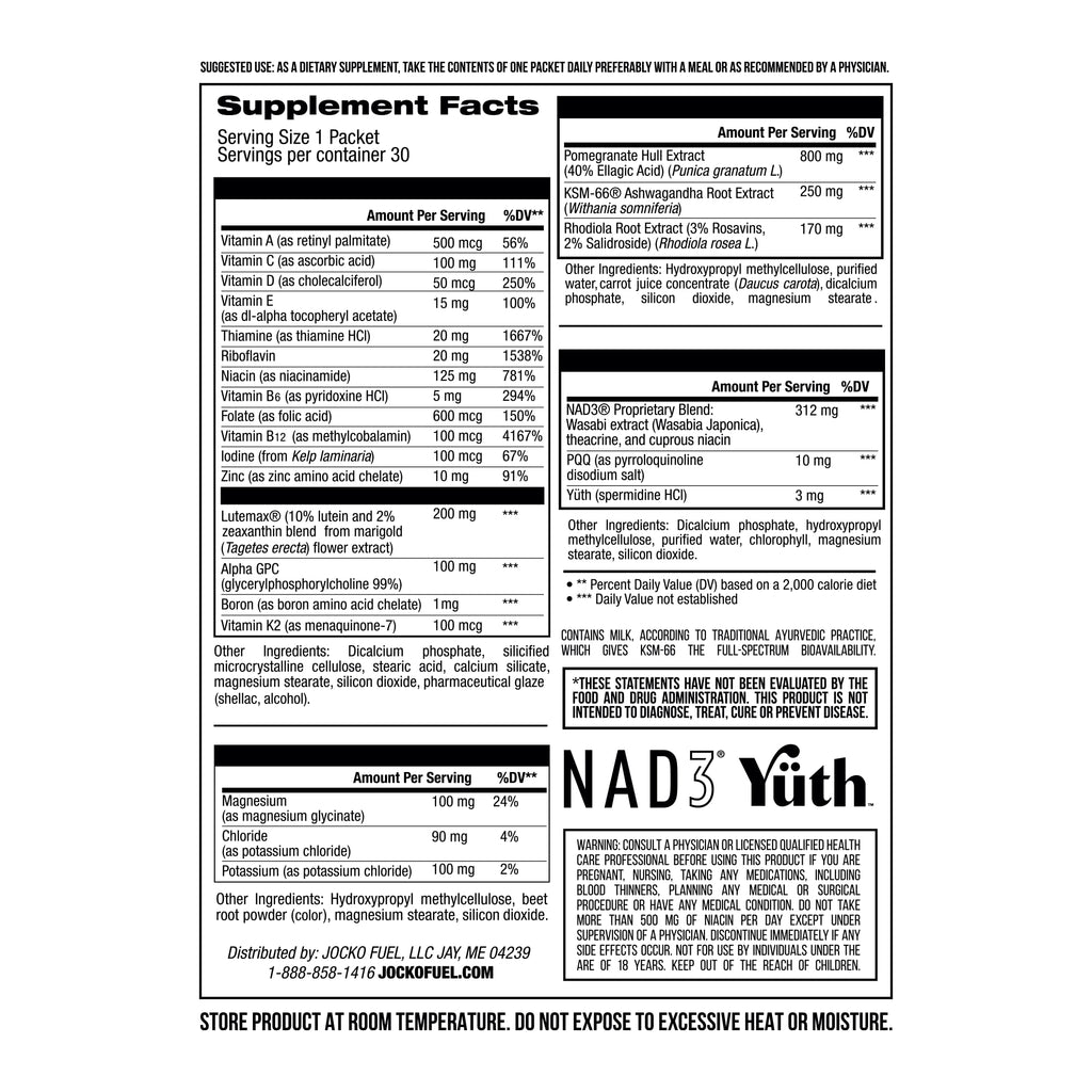 Jocko Fuel Time War Longevity Men's Multivitamin - 30 Servings - image 9