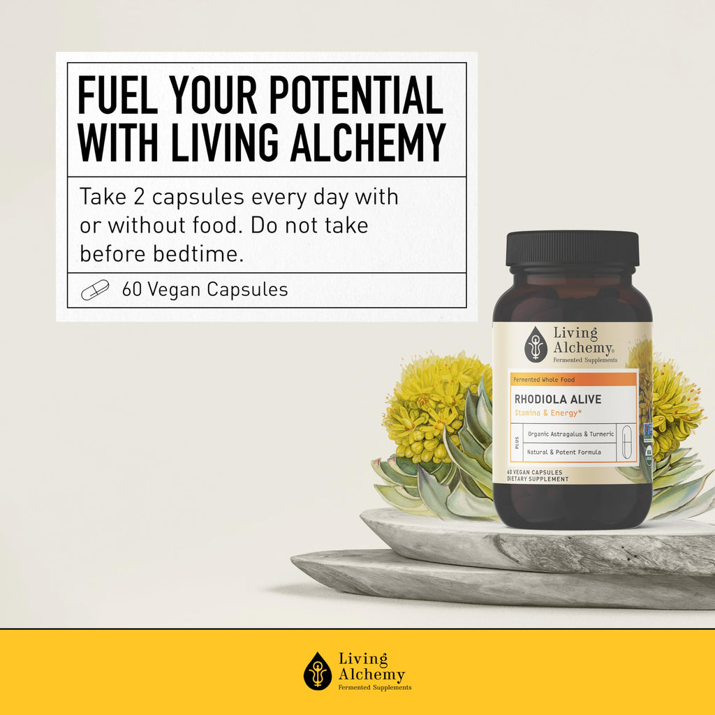 Living Alchemy Fermented Rhodiola Rosea - 60 Capsules - image 9