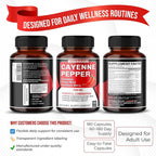 AUMETO Cayenne Pepper 1530mg with Cinnamon & Ginger - 180 Capsules - image 9