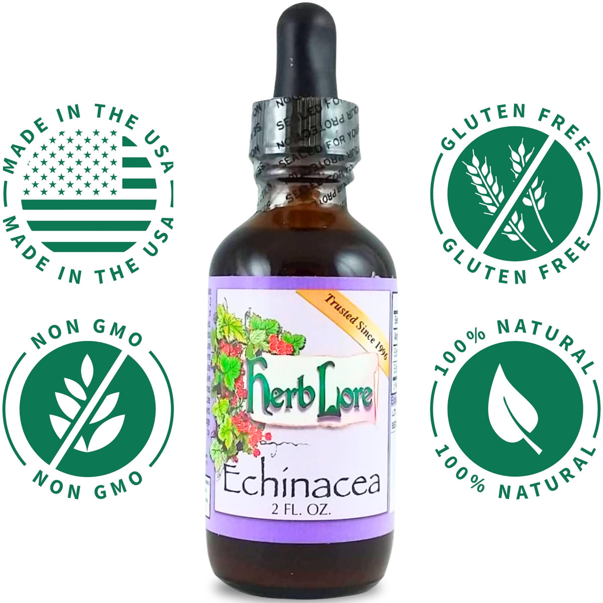 Herb Lore Echinacea Tincture - Echinacea Drops - Liquid Immune