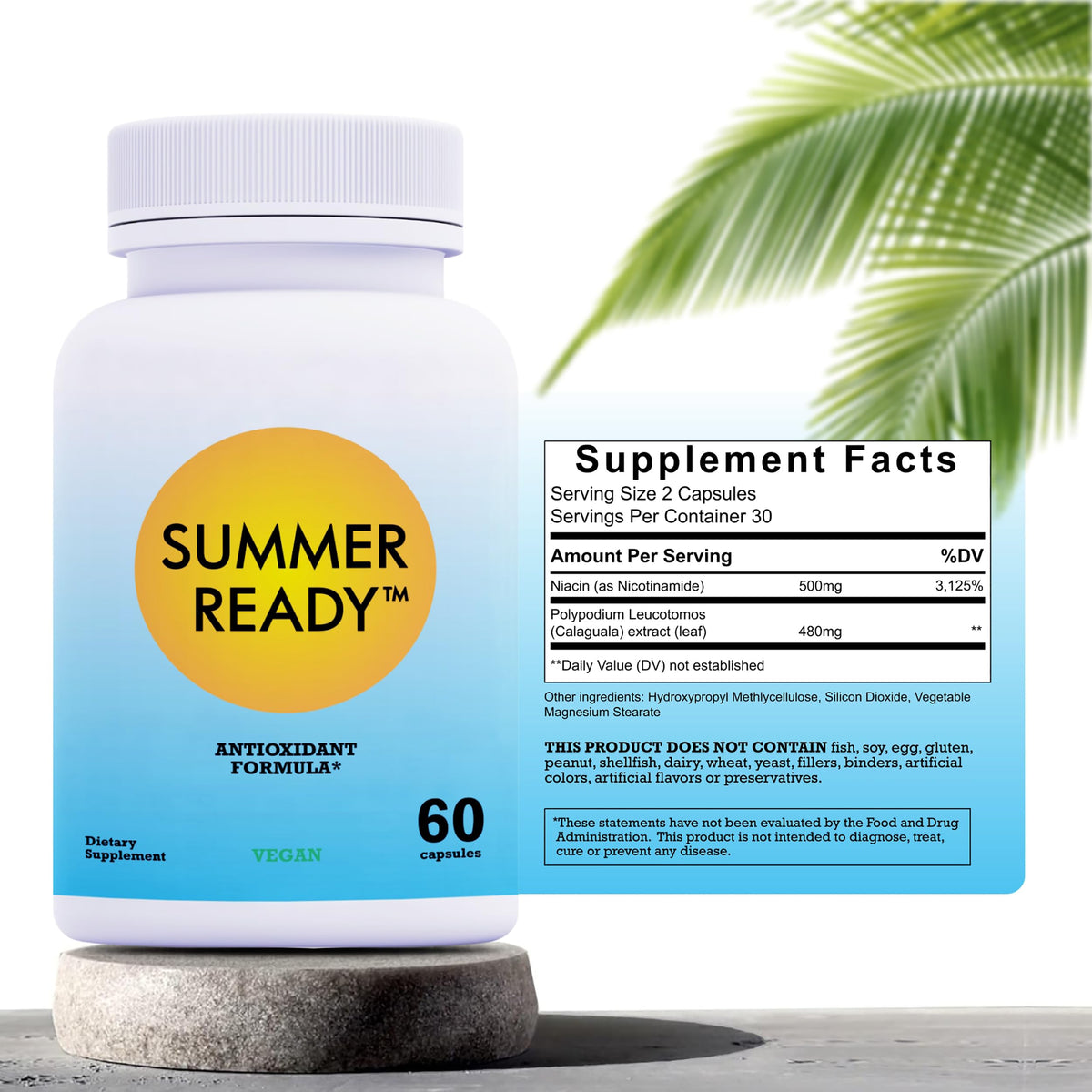 Summer Ready Skin Care Supplement Vitamin B3 - 60 Capsules - image 2