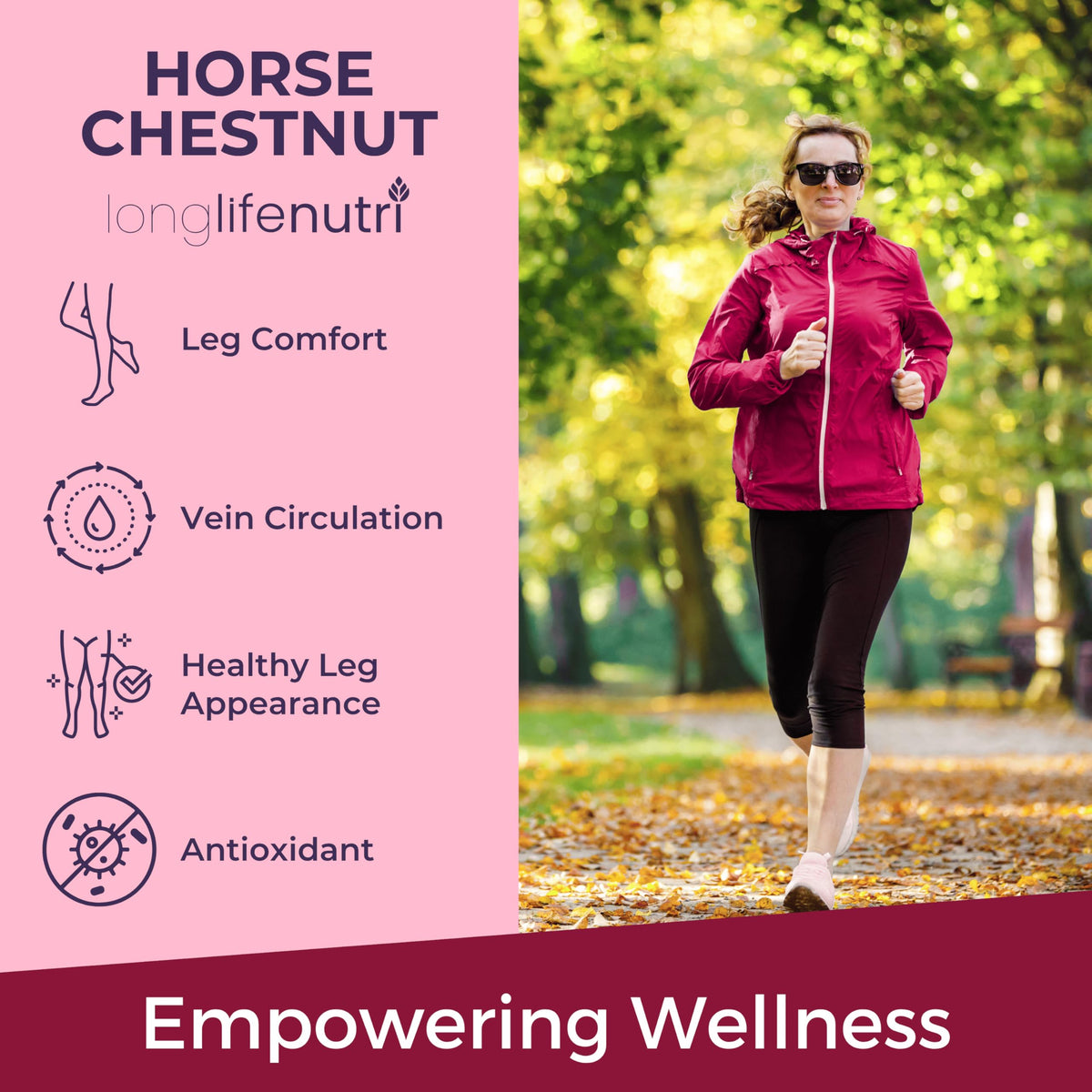 LongLifeNutri Horse Chestnut Extract 500mg - 180 Vegetarian Capsules - image 4