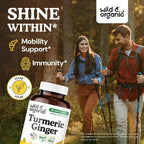 Wild & Organic Turmeric and Ginger Supplement Capsules - Mobility