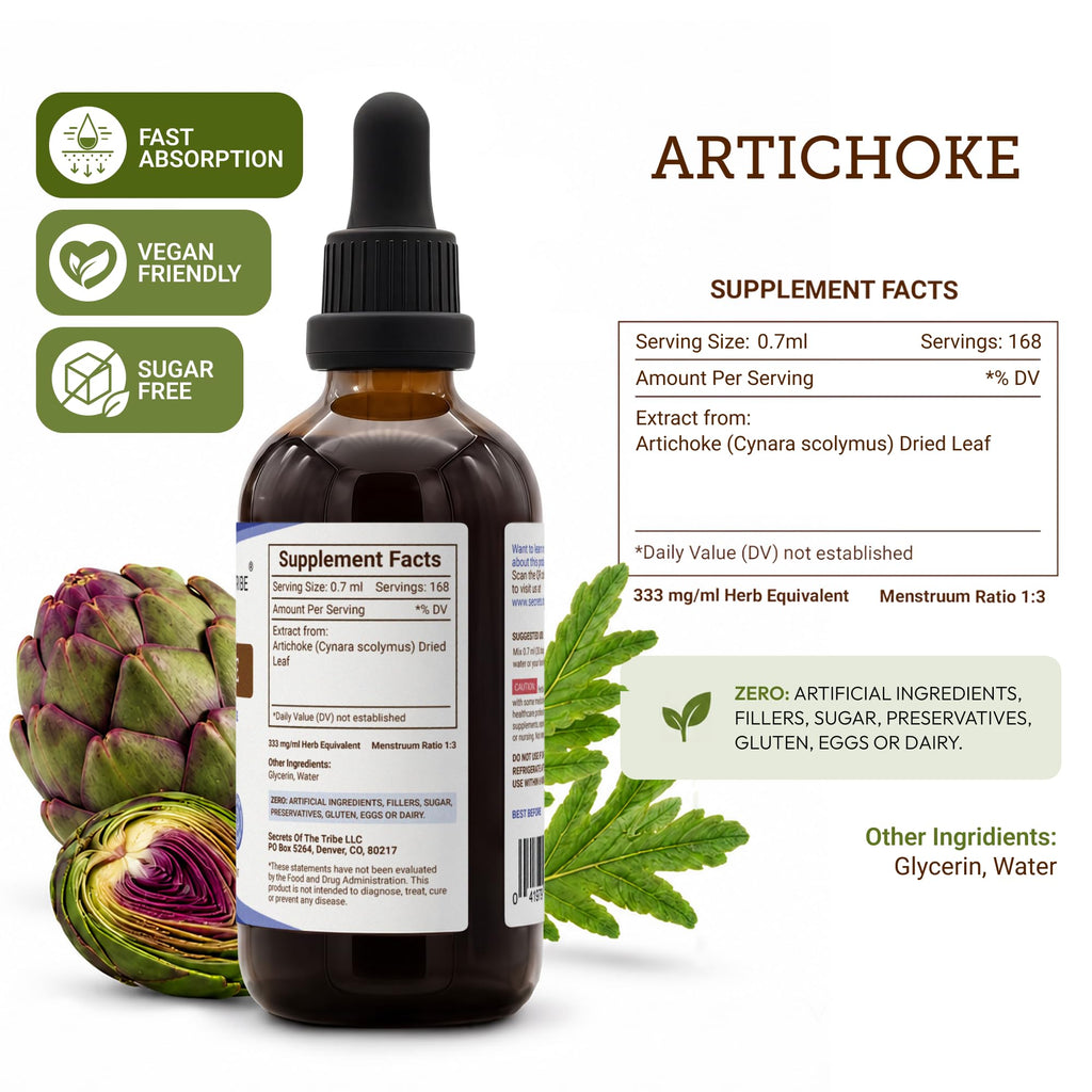 Secrets of the Tribe Artichoke Tincture Alcohol-Free Liquid Extract - 4 FL OZ - image 4