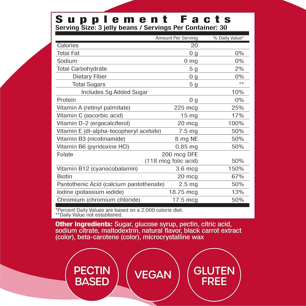 VitaDrops Multivitamin Jelly Beans for Women & Men - 90 Jelly Beans - image 2