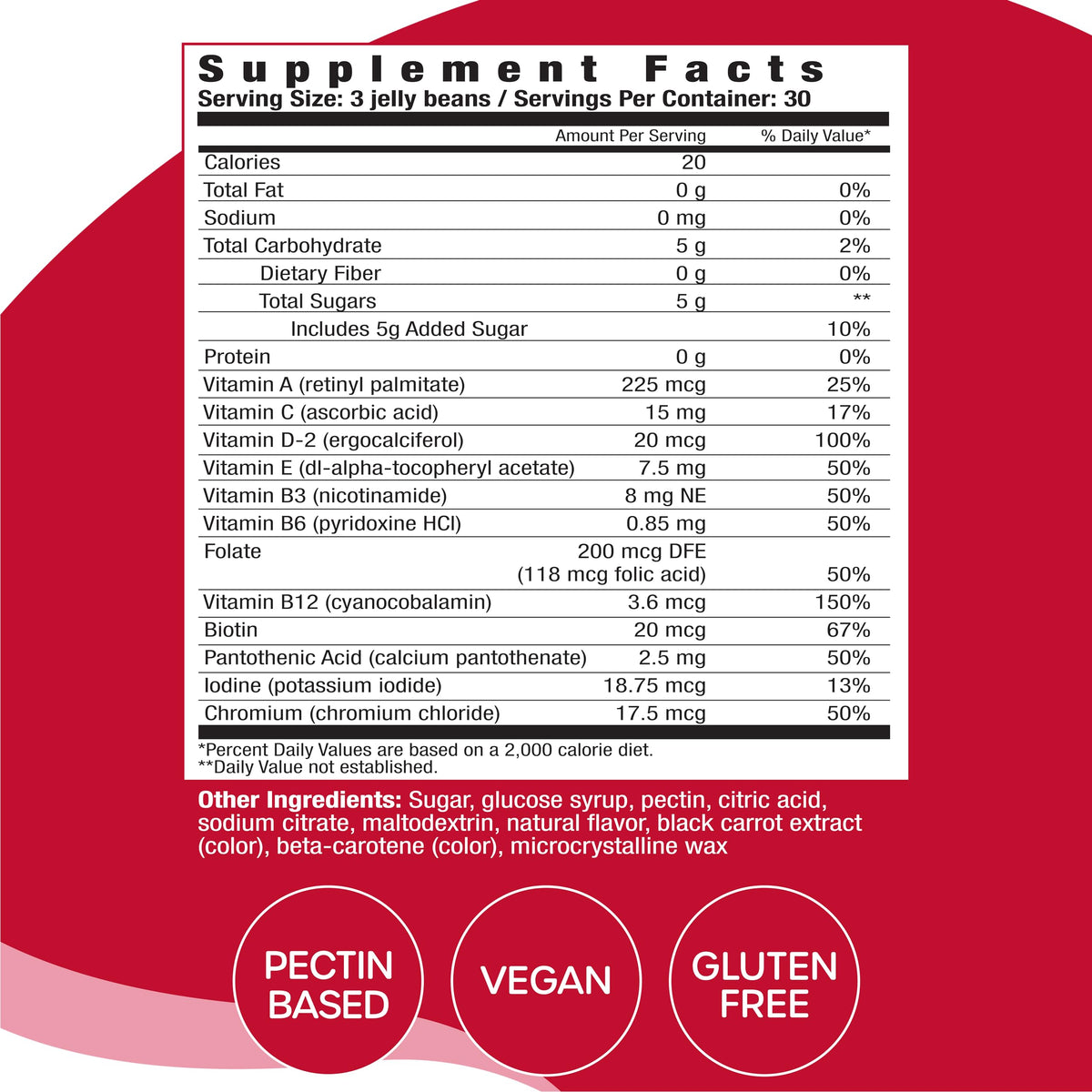 VitaDrops Multivitamin Jelly Beans for Women & Men - 90 Jelly Beans - image 2