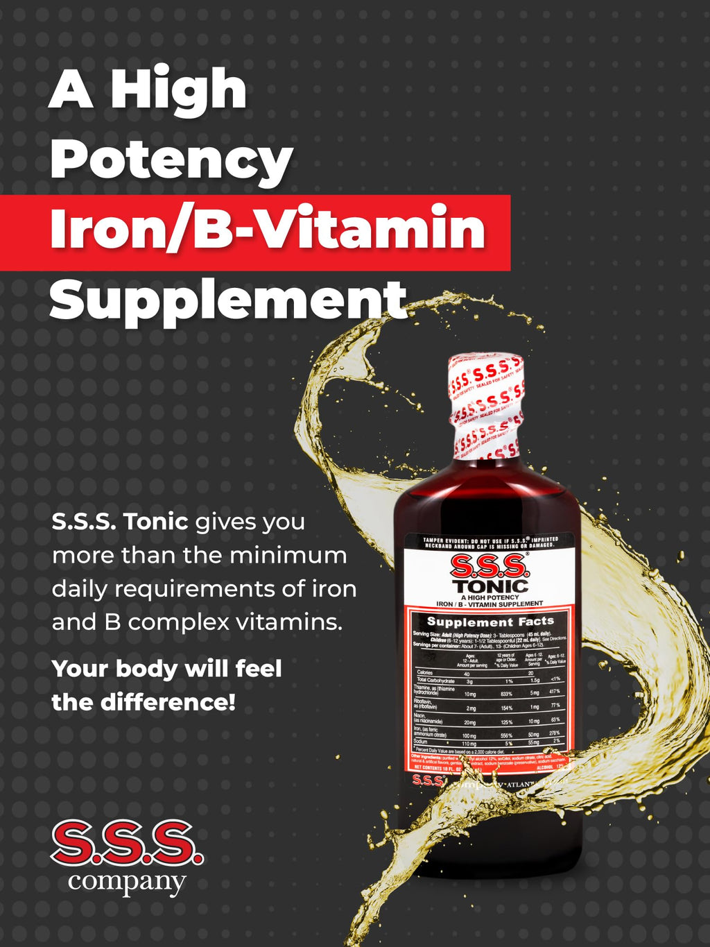 S.S.S. CO. S.S.S. Tonic Liquid Iron & Vitamin B Supplement - 10 Fl Oz - image 5