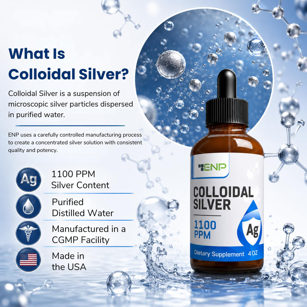 ENP Colloidal Silver Liquid 1100 ppm Mineral Supplement - 4 fl oz - image 2