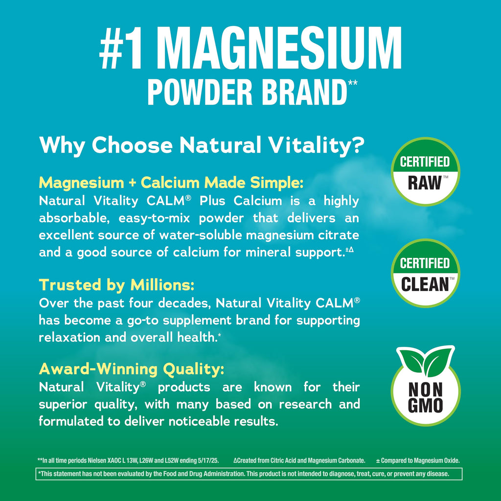 Natural Vitality Calm Magnesium Plus Calcium Powder - 8 oz - image 5