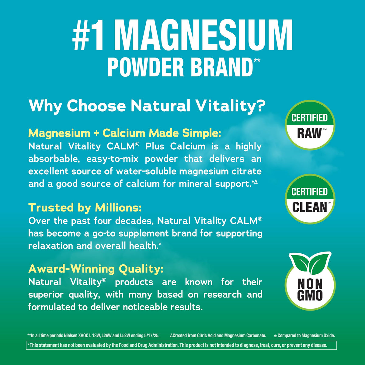 Natural Vitality Calm Magnesium Plus Calcium Powder - 8 oz - image 5
