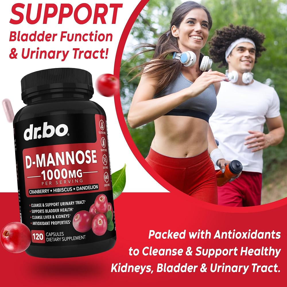 DR. BO D-Mannose 500mg Capsules for Urinary Tract Health - image 3
