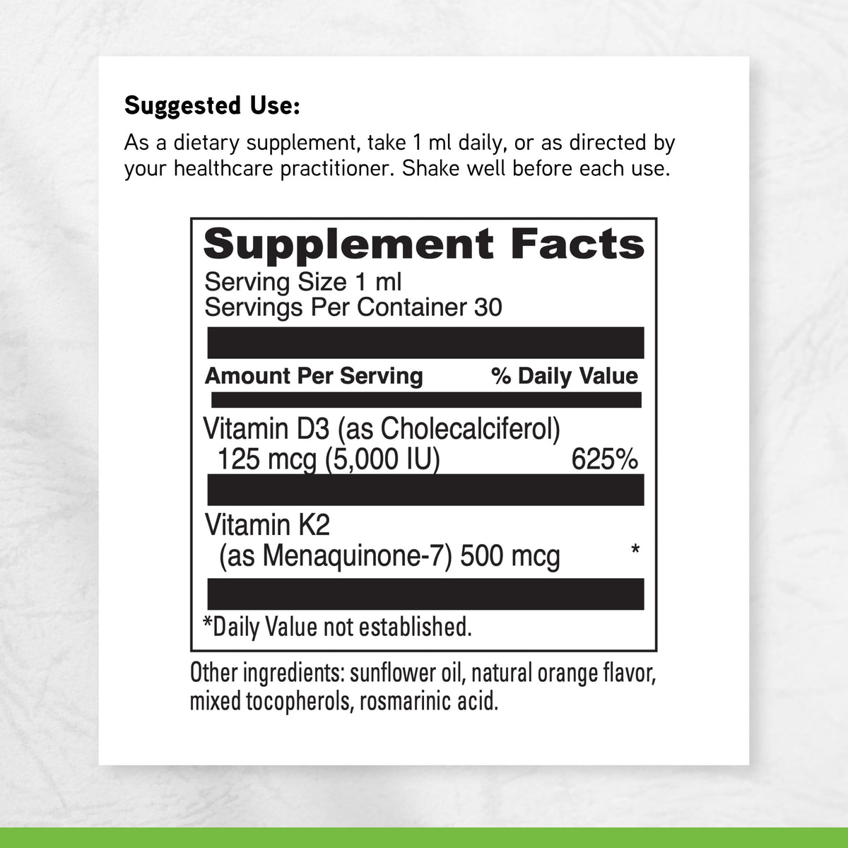 DAVINCI Labs D3/K2 Liquid Bone Health Support - 30 Servings - image 6