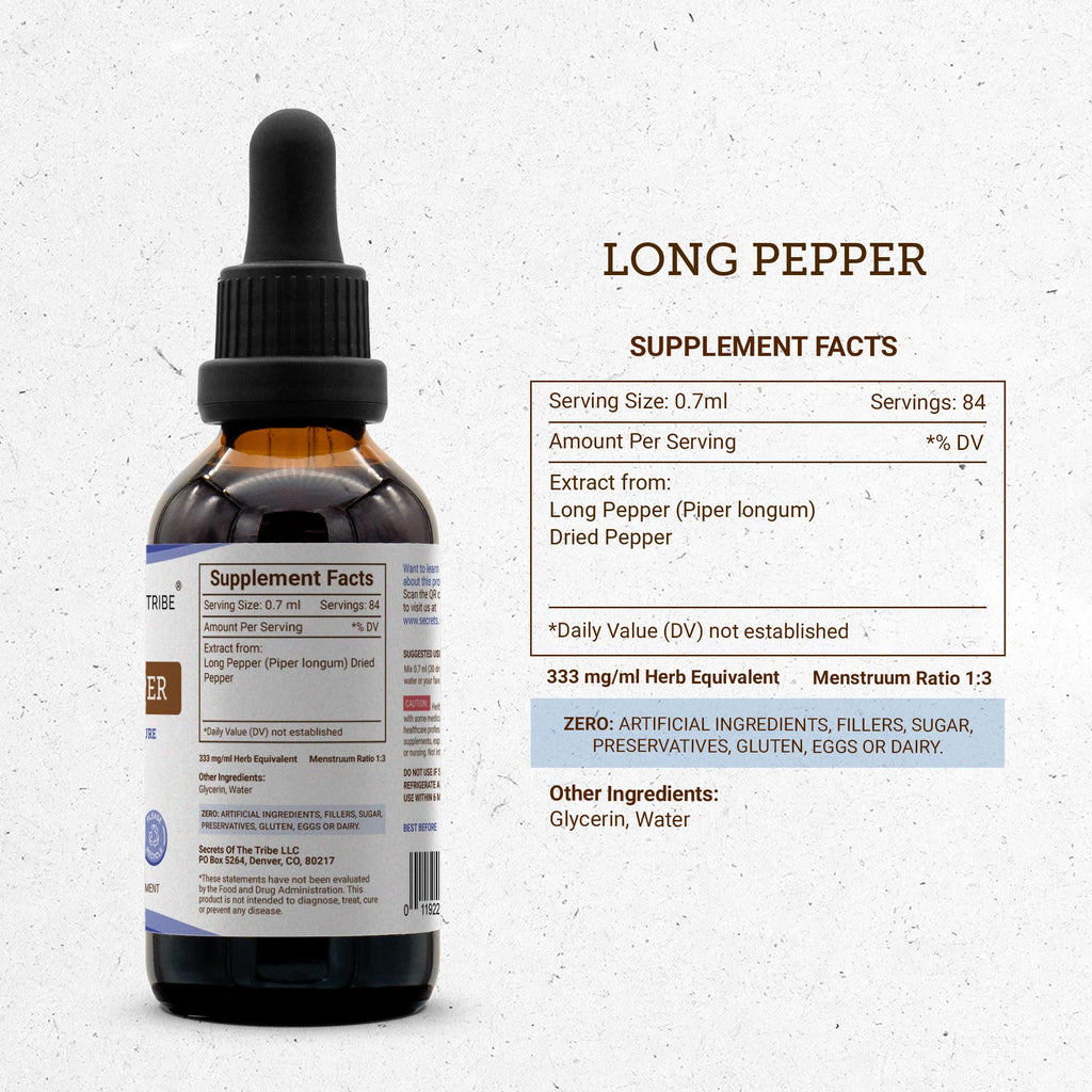 Secrets of the Tribe Long Pepper Liquid Extract - 2 FL OZ - image 4