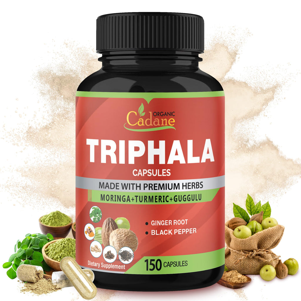 Organic Cadane Triphala Extract Capsules - 150 Count