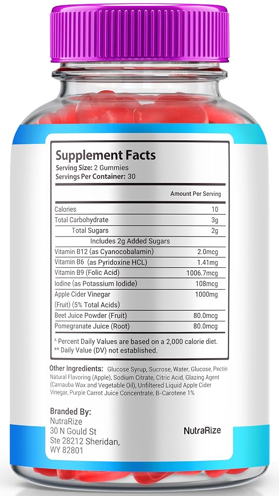 NutraRize Slim Aura Keto ACV Gummies - 60 Gummies - image 2