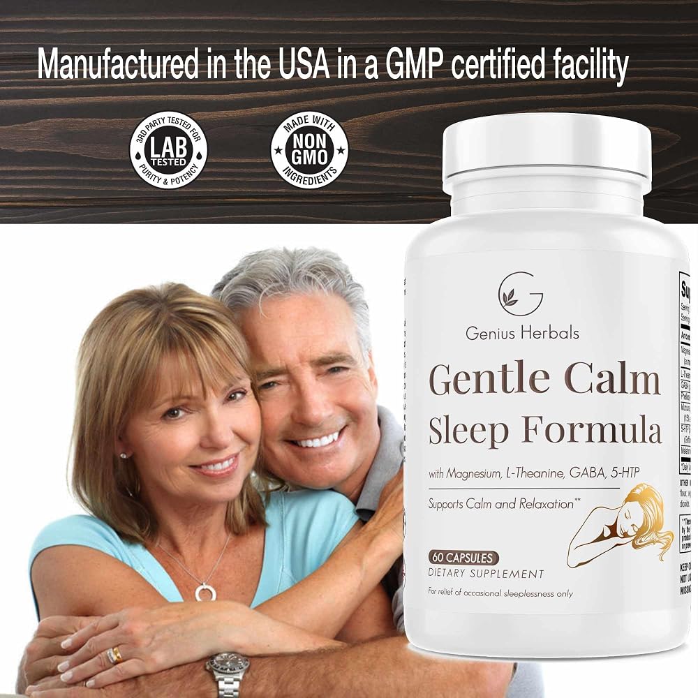 GENIUS HERBALS Gentle Calm Sleep Formula - 60 Capsules - image 5