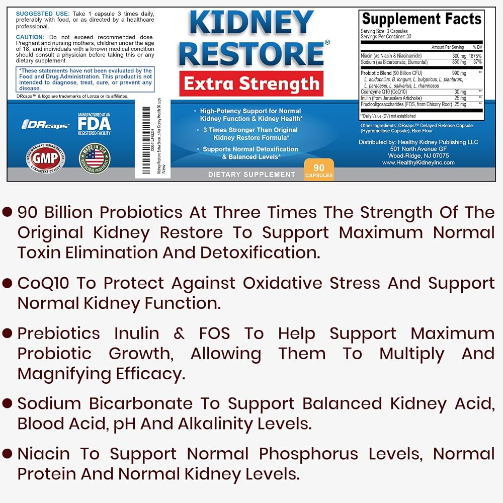 Kidney Restore Kidney Cleanse Detox & Repair - 90 Capsules - image 2
