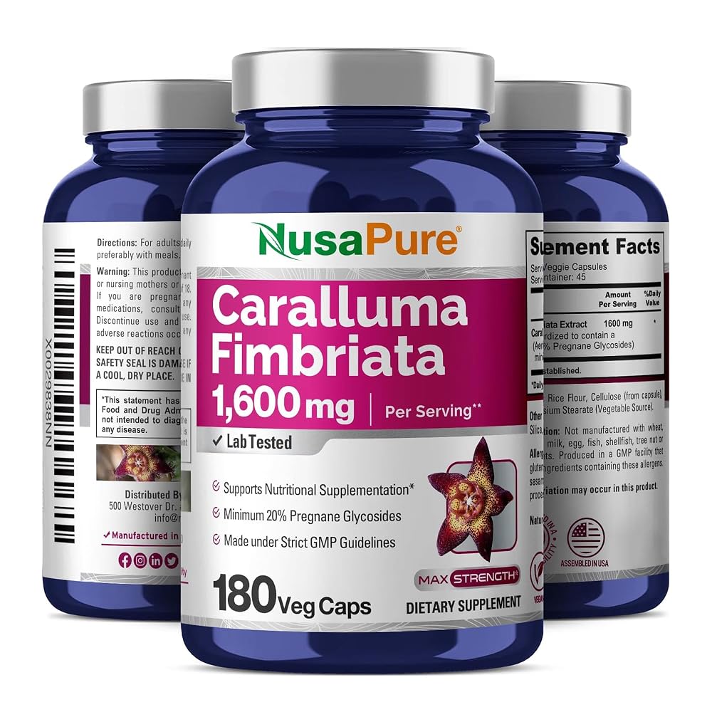 NusaPure Caralluma Fimbriata 1600mg - 180 Vegetarian Capsules - image 5