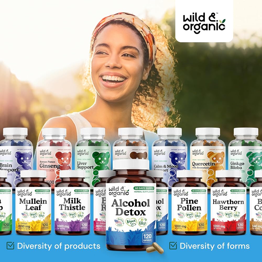 Wild & Organic Alcohol Detox Capsules - Liver & Kidney Support